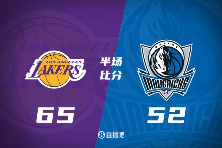 九游中国-湖人半场65-52领先独行侠 东契奇17+6+7 艾顿13中3 克里斯蒂15分